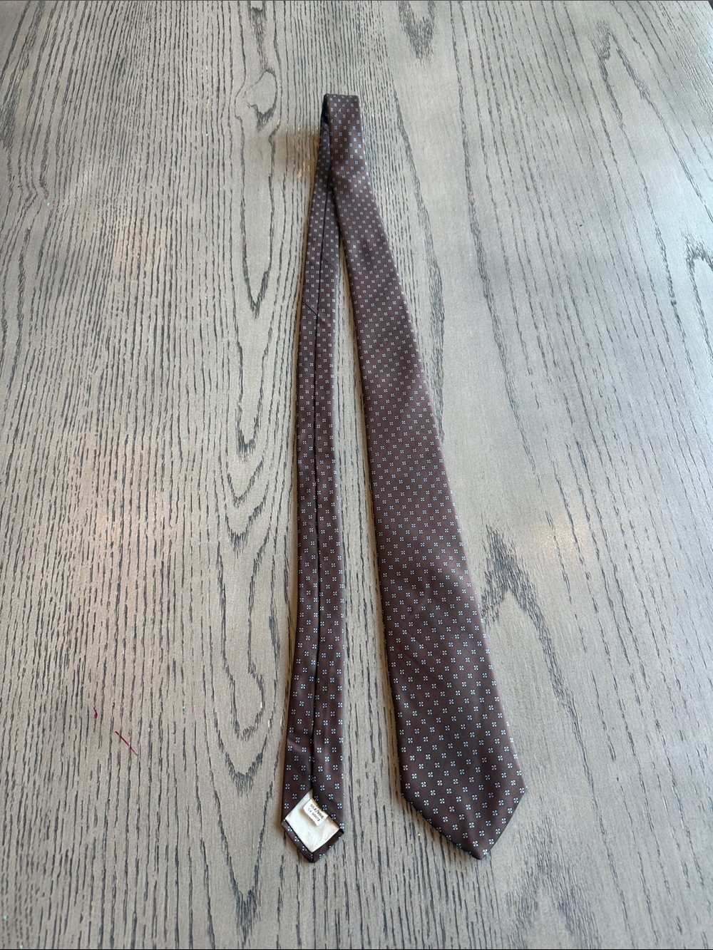 Christian Dior Brown Micro-Pattern Men's Tie